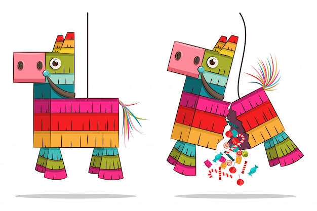 Mexican pinata horse with candy