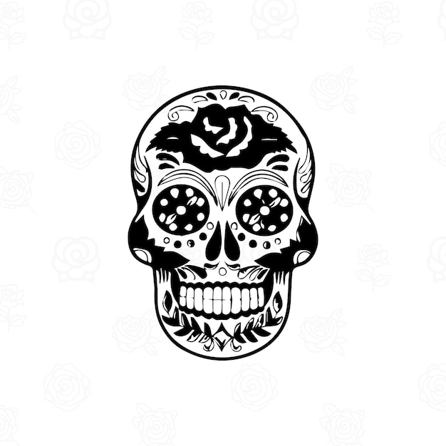 Vector mexican skull design