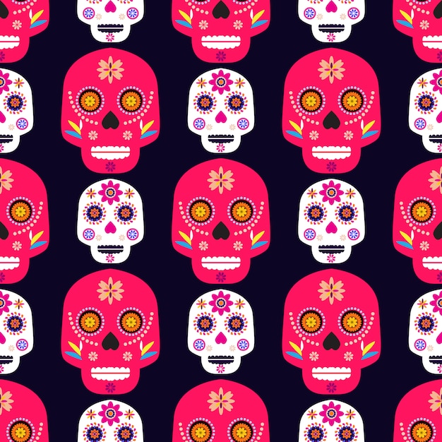 Mexican skull pattern