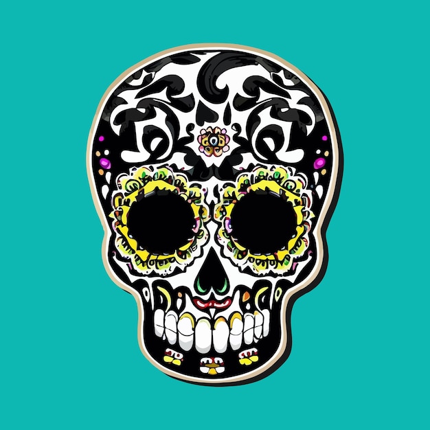 Мексиканские наклейки с черепами созданы в честь Дня мертвых