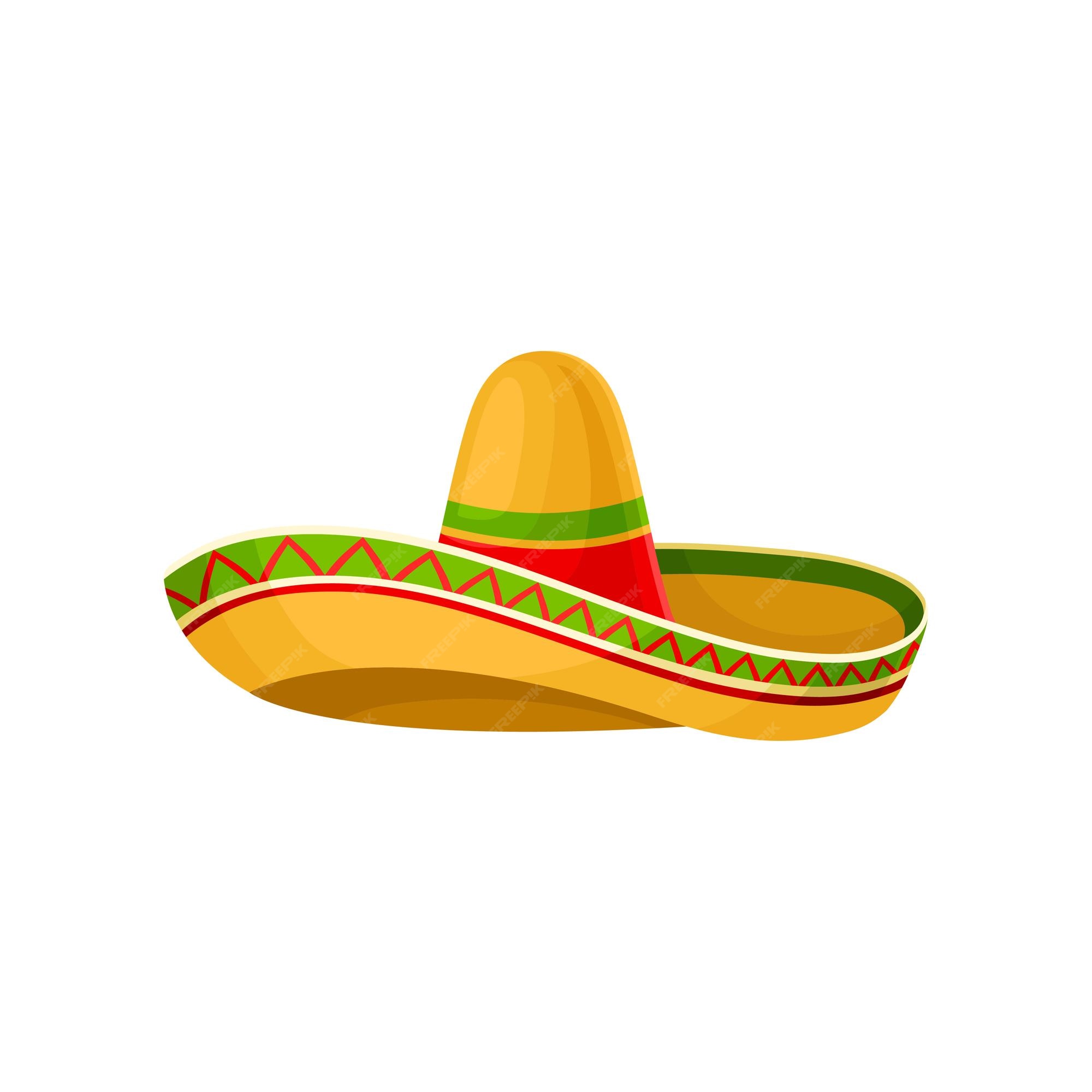 Premium Vector | Mexican sombrero hat vector illustration on a white  background