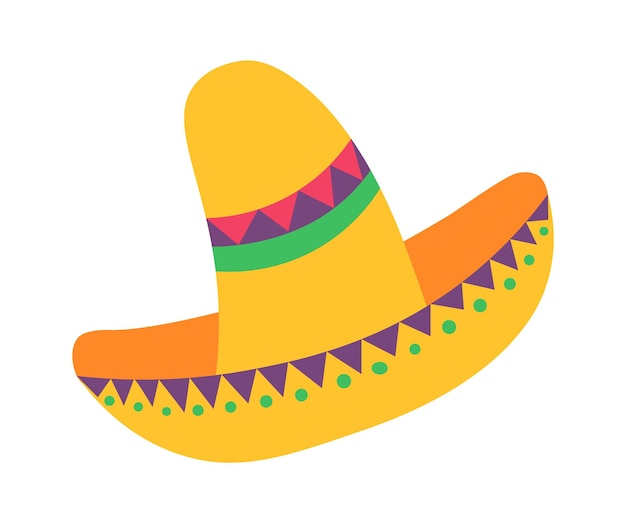 Vector mexican sombrero hat vector illustration