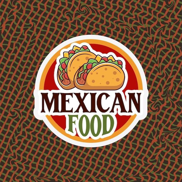 Mexican street food logo sticker label sign