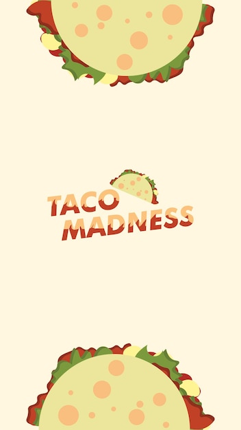 mexican taco madness design banner