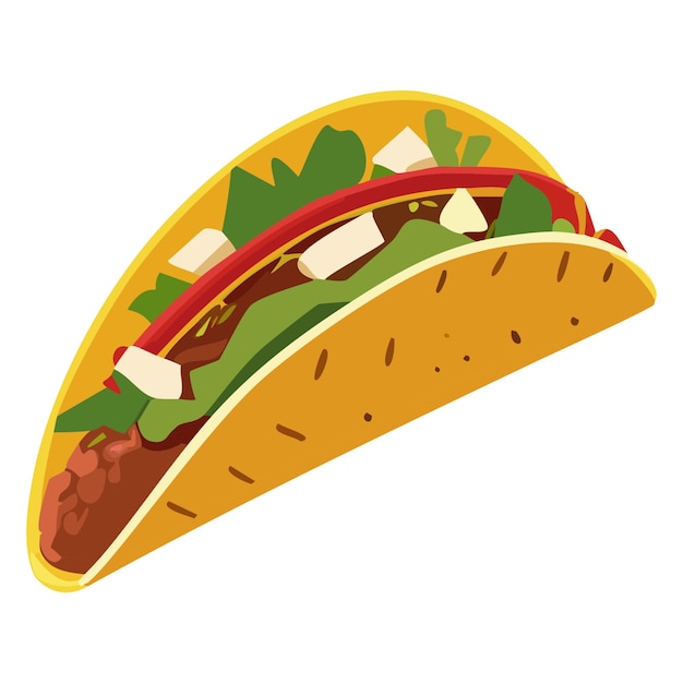 Vector mexican taco