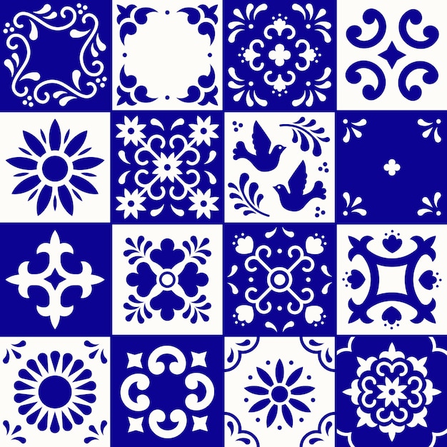 Vector mexican talavera pattern