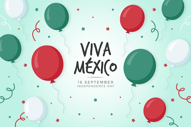 Mexican war of independence wallpaper with balloons