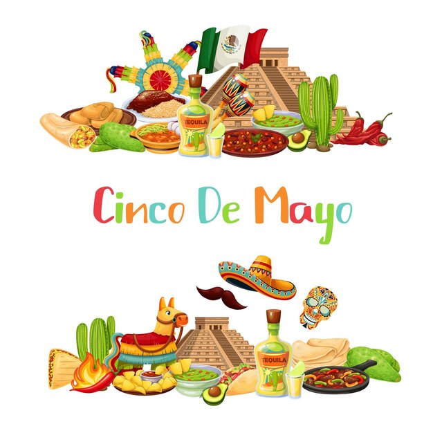 멕시코 카니발 Cinco de Mayo 아이콘