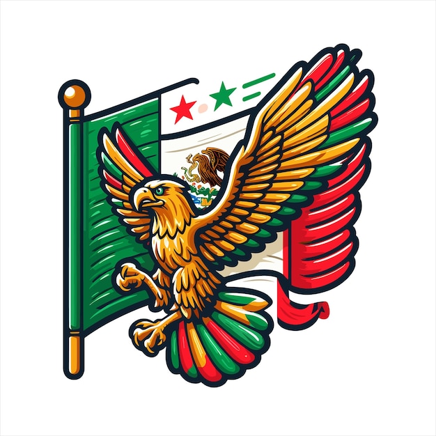 Vector mexico eagle coat of arms