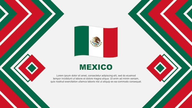 Vector mexico flag abstract background design template mexico independence day banner wallpaper vector illustration mexico design