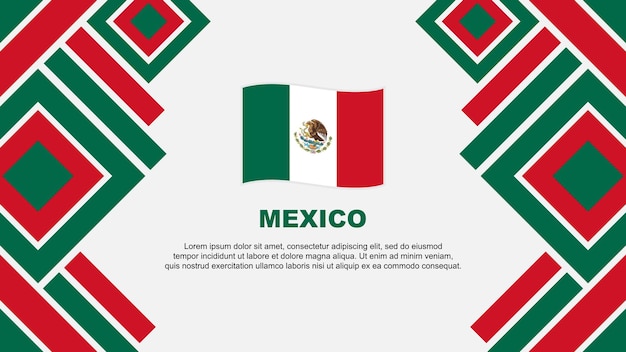 Vector mexico flag abstract background design template mexico independence day banner wallpaper vector illustration mexico