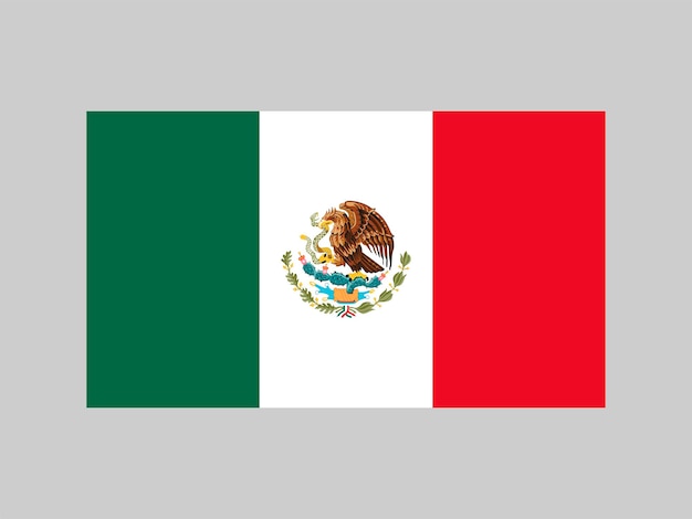 Mexico flag official colors and proportion vector illustration