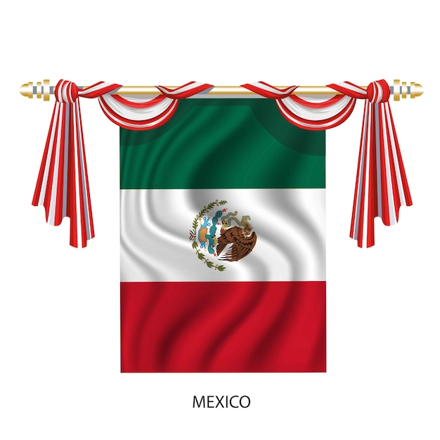 MEXICO FLAG VECTOR ILLUSTRATION