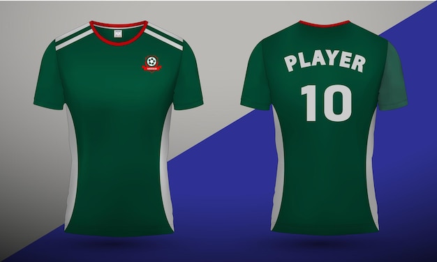 Mexico Football team jersey Design and mockup. Men's T-shirt design for Mexico football team