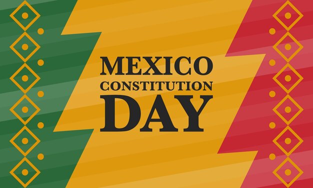 Mexico Grondwetsdag Mexicaans patroon Nationale feestdag Festival ontwerp vectorillustratie