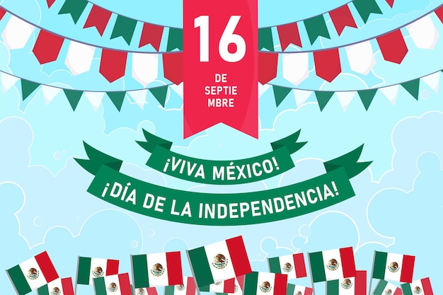 멕시코 독립기념일 축하 카드 (Viva Mexico Independence Day Poster)