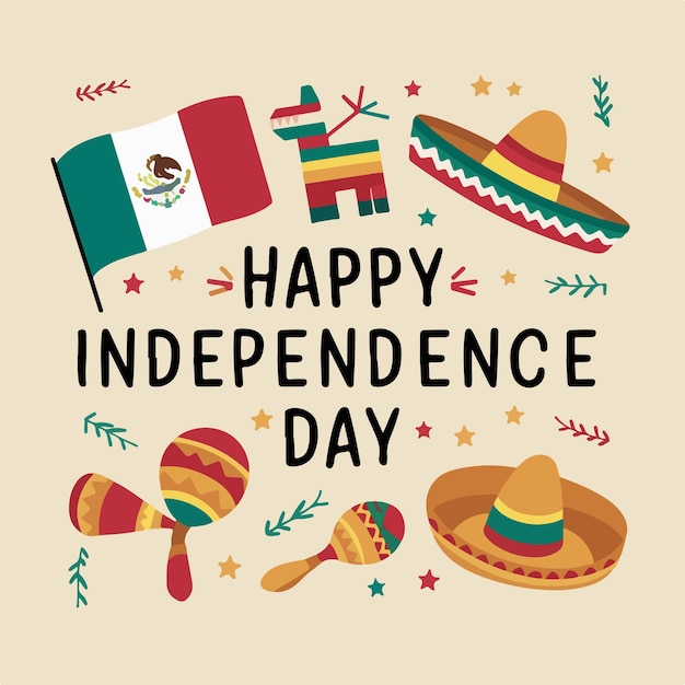 Vector mexico independence day celebration vector illustration design