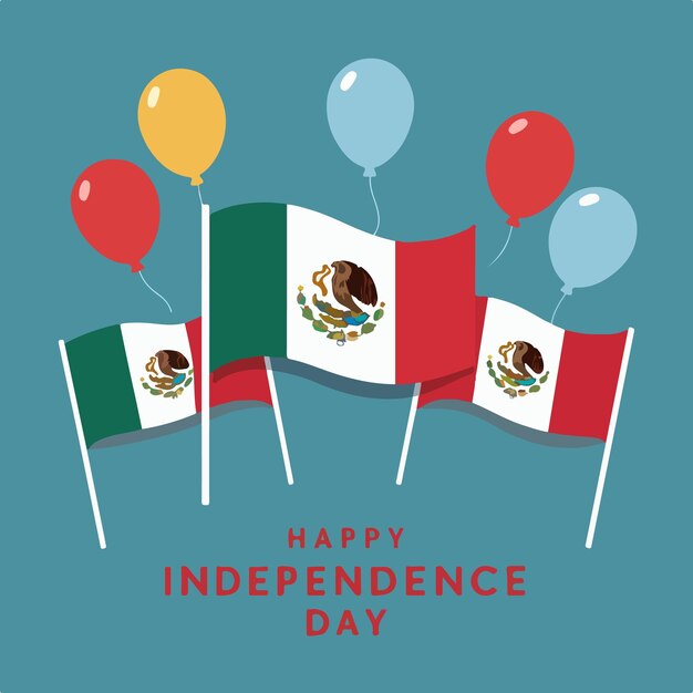 Vector mexico independence day celebration vector illustration design