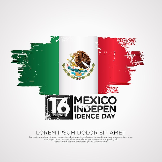 Vector mexico independence day greeting card template