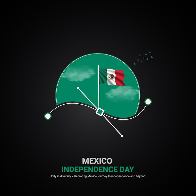 Vector mexico independence day mexico independence day creative ads design post vector 3d illustration