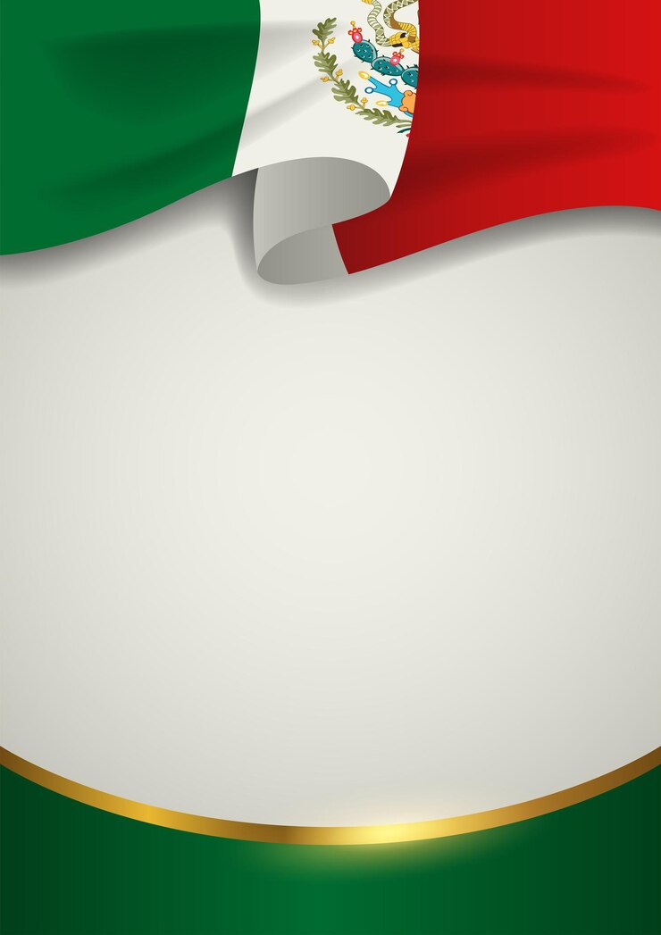 Mexico insignia with decorative golden line, EPS 10 vector format