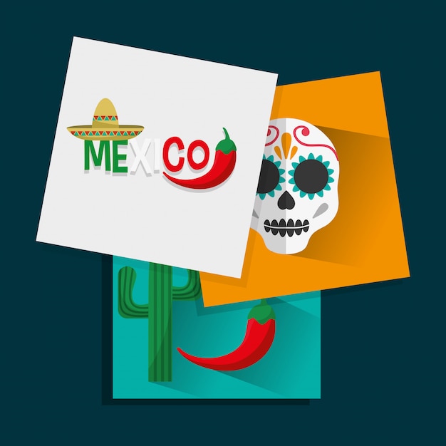 Mexico landmarks design