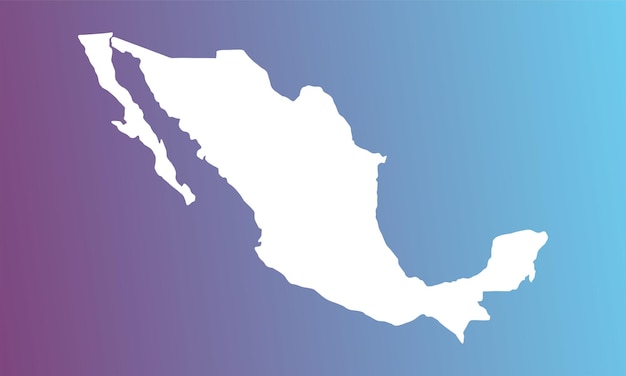 Mexico map background with blue and purle gradient