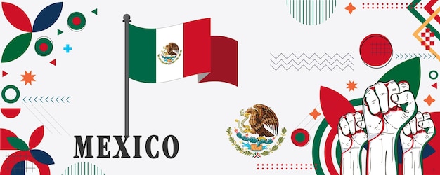 Mexico national day banner design vector eps