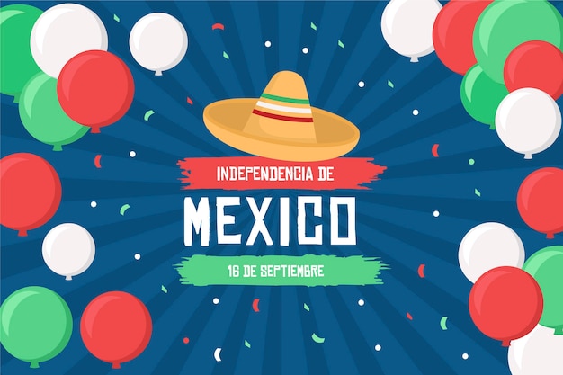 Mexico onafhankelijkheidsdag ballon achtergrond