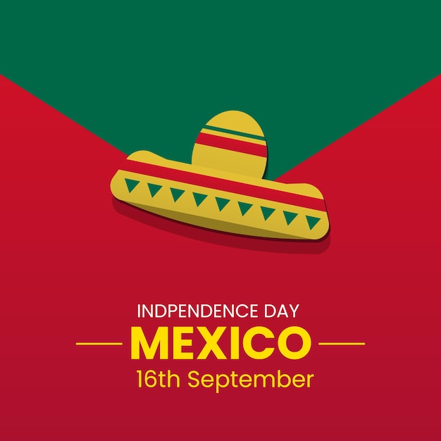 Mexico Onafhankelijkheidsdag banner of postsjabloon met vlaggen Gelukkige onafhankelijkheidsdag Mexico 16 septe