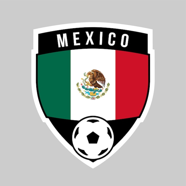 Vector mexico shield team badge for football tournament