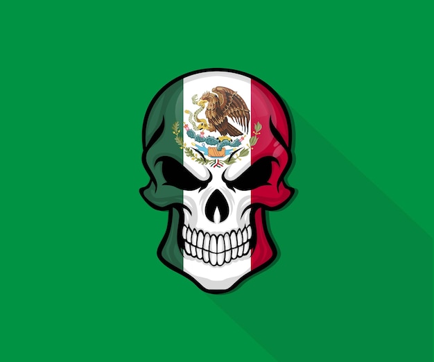 Mexico Skull Pride Flag Icon