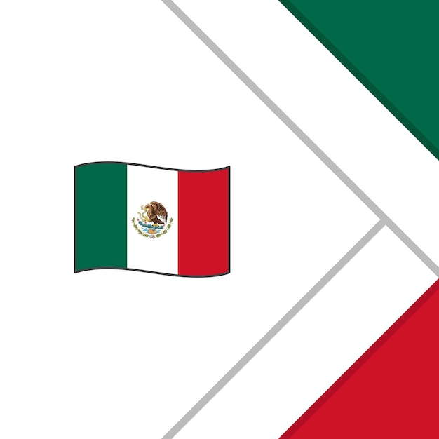 Mexico vlag abstracte achtergrond ontwerpsjabloon mexico onafhankelijkheidsdag banner social media post mexico cartoon