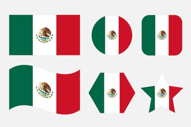 Mexico vlag eenvoudige illustratie voor onafhankelijkheidsdag of verkiezing. eenvoudig pictogram voor web