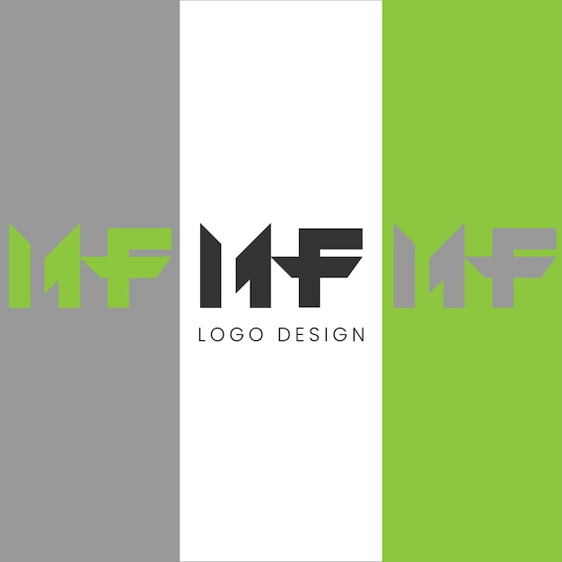 MF initial letter logo design