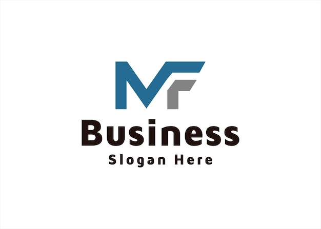 шаблон дизайна логотипа mf