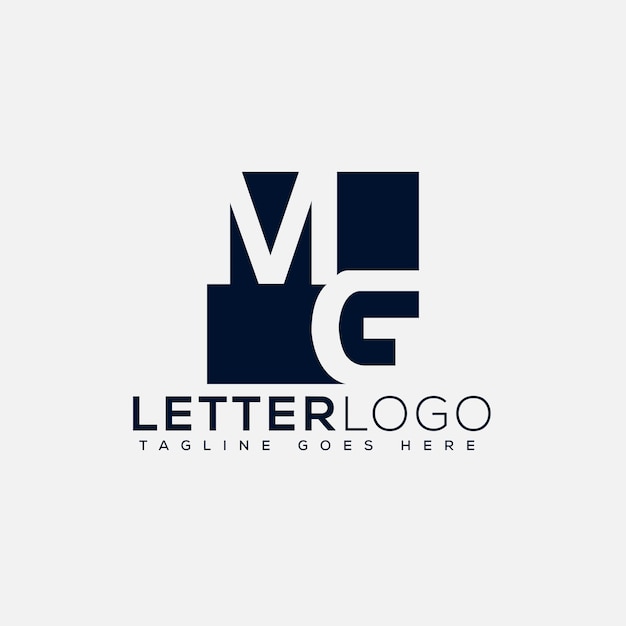 Mg logo ontwerp template vector graphic branding element