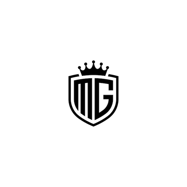 Logo monogramma mg design lettera testo nome simbolo logotipo monocromatico carattere alfabetico logo semplice