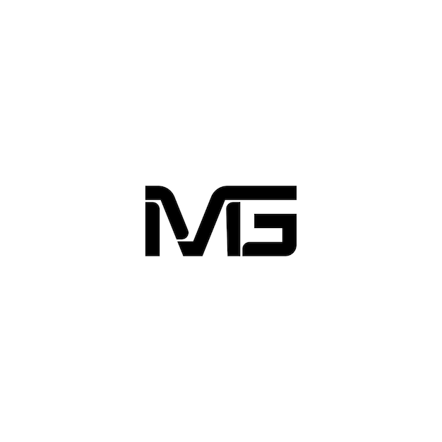 MG monogram logo ontwerp brief tekst naam symbool monochroom logo alfabet karakter eenvoudig logo