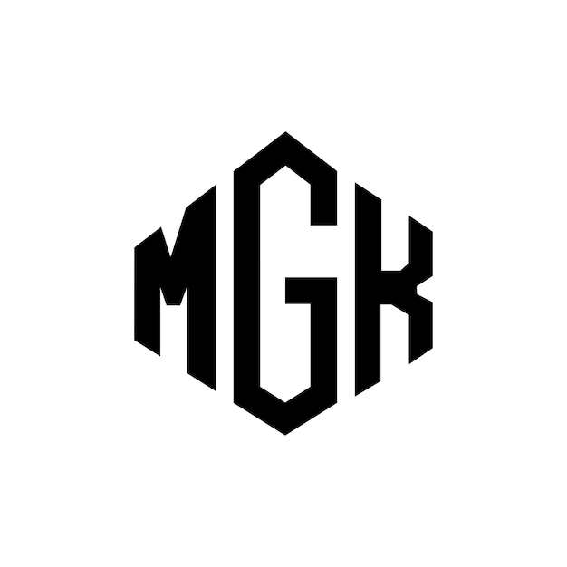 MGK letter logo design with polygon shape MGK polygon and cube shape logo design MGK hexagon vector logo template white and black colors MGK monogram business and real estate logo