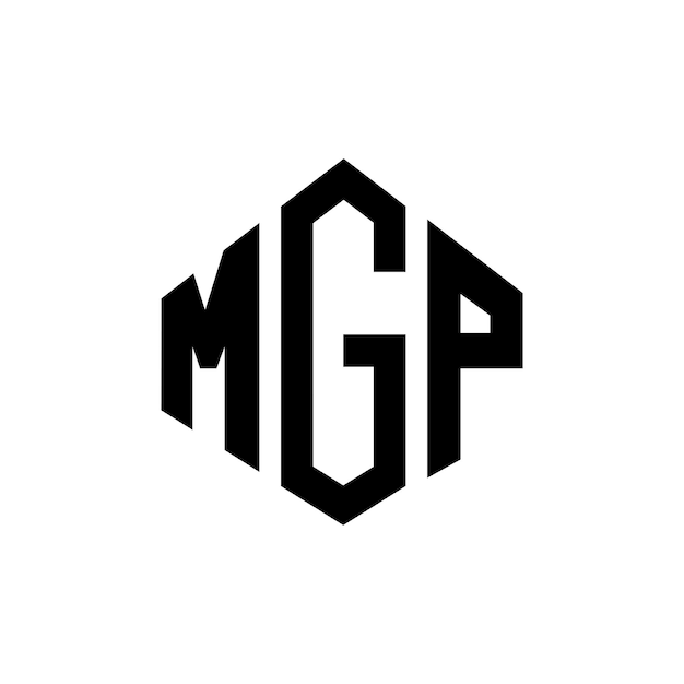 MGP letter logo ontwerp met veelhoek vorm MGP veelhoek en kubus vorm logo ontwerp MGP zeshoek vector logo sjabloon witte en zwarte kleuren MGP monogram bedrijf en vastgoed logo