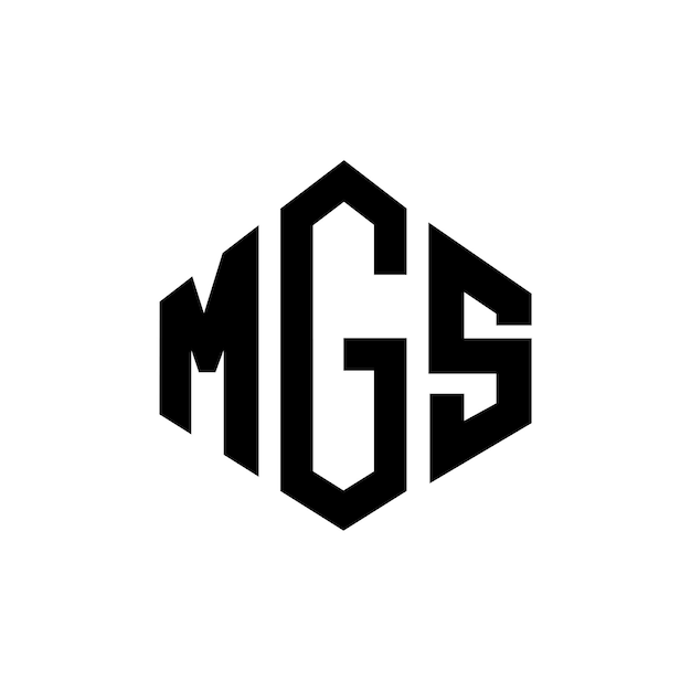 Vector mgs letter logo ontwerp met veelhoek vorm mgs veelhoek en kubus vorm logo ontwerp mgs zeshoek vector logo sjabloon witte en zwarte kleuren mgs monogram bedrijf en vastgoed logo