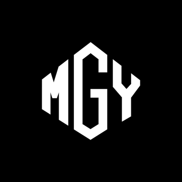 Progettazione del logo delle lettere mgy con forma di poligono mgy poligono e forma di cubo progettazione del logo mgy esagono vettoriale modello del logo colori bianco e nero mgy monogramma business e logo immobiliare