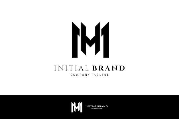 MH logo combination of letters M and H simple design monogram for business template