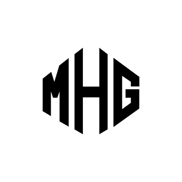 다각형 모양의 MHG 글자 로고 디자인