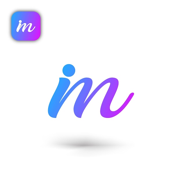 Mi letter logo design