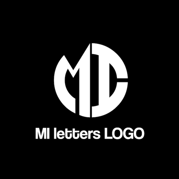 MI letters vector logo ontwerp