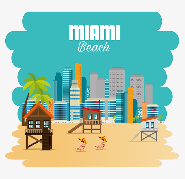 miami beach cityscape scene