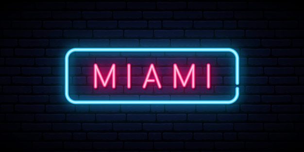 Miami neon teken.