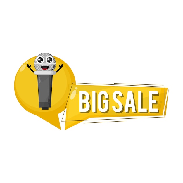 Mic big sale cute character logo